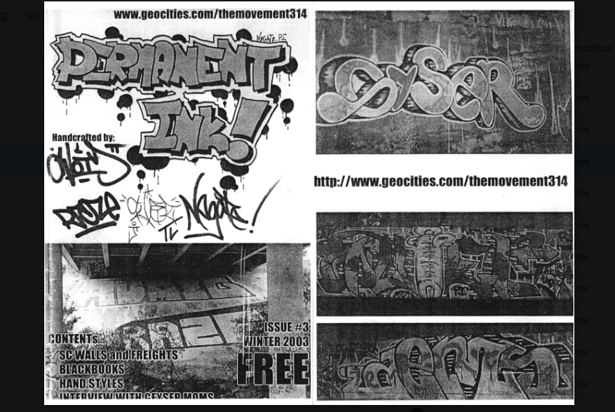 OTR Graffiti Zines preview